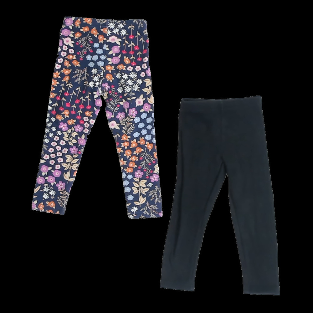 Carter's Girls Black | Navy Fleece-lined Leggings size: 4T